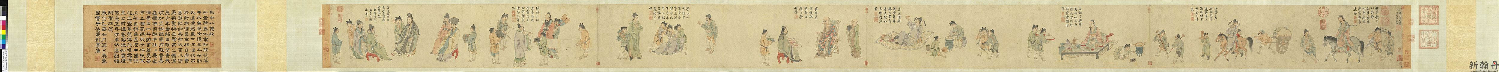 （传）任仁发饮中八仙图卷.纸本 作品欣赏(图文)