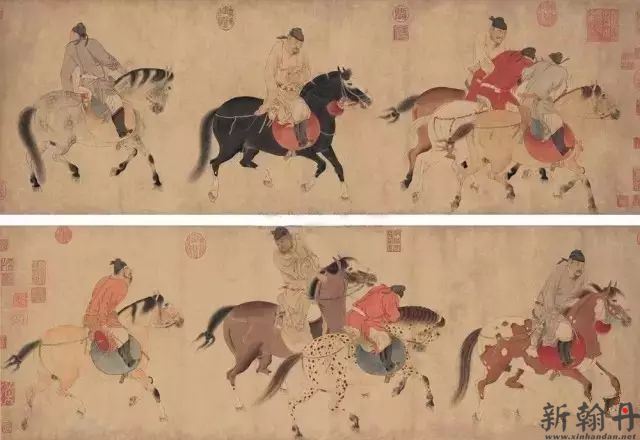 中国古代书画夜场 任仁发《五王醉归图卷》 3亿多