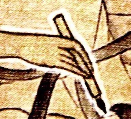 古人执笔方式五代后蜀 邱文播 《文会图》17.jpg
