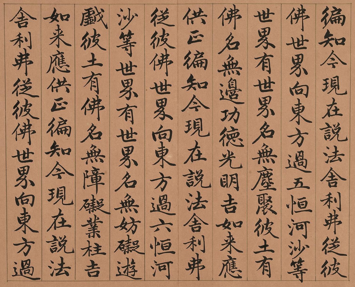 爱新觉罗永瑆《佛说八吉祥经》册 釋文