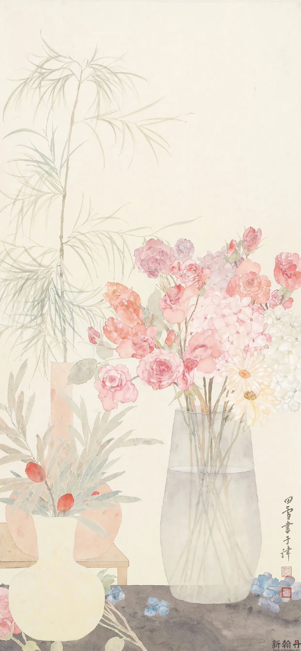 中国风中式书法国画壁..